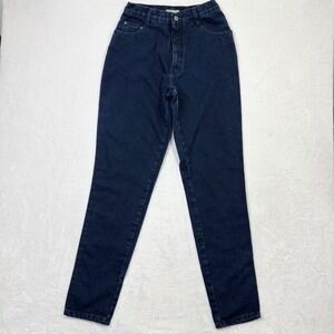 County Seat High Waist Jeans‎ Womens 12L Long Slim Fit Dark Wash Denim Pants VTG